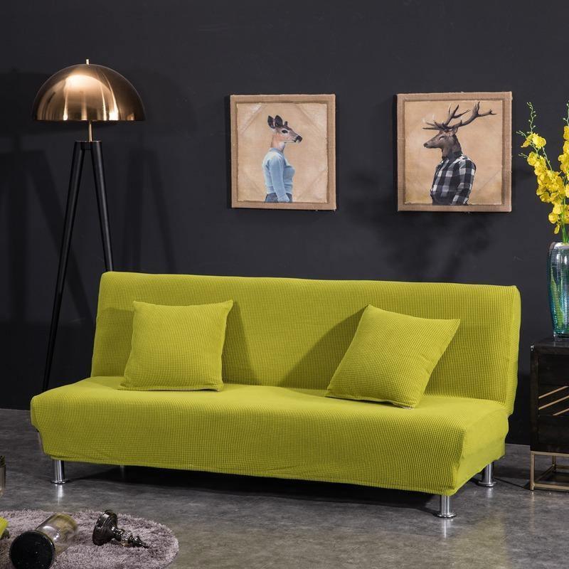 Sofa Bed Cover - Jacquard - Pistachio Green - Adaptable & Expandable