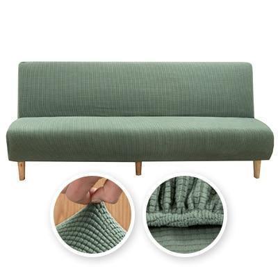 Sofa Bed Cover - Jacquard - Sage Green - Adaptable & Expandable