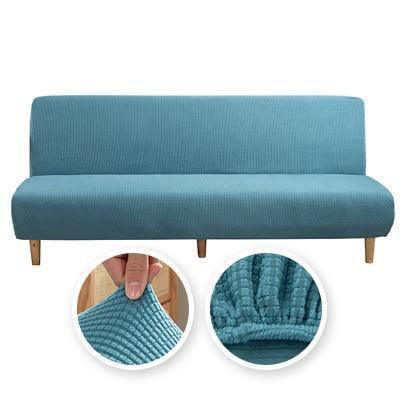Sofa Bed Cover - Jacquard - Sky Blue - Adaptable & Expandable
