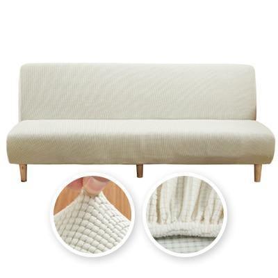 Sofa Bed Cover - Jacquard - Off-White - Adaptable & Expandable