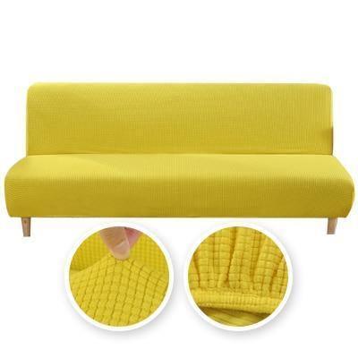 Sofa Bed Cover - Jacquard - Yellow - Adaptable & Expandable