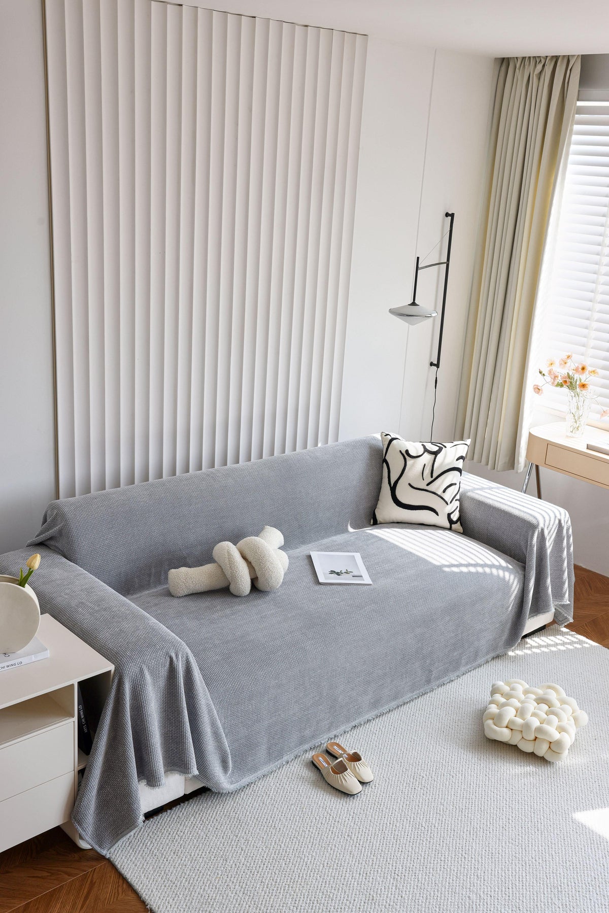 Throw Blanket - Coveri - Light Grey