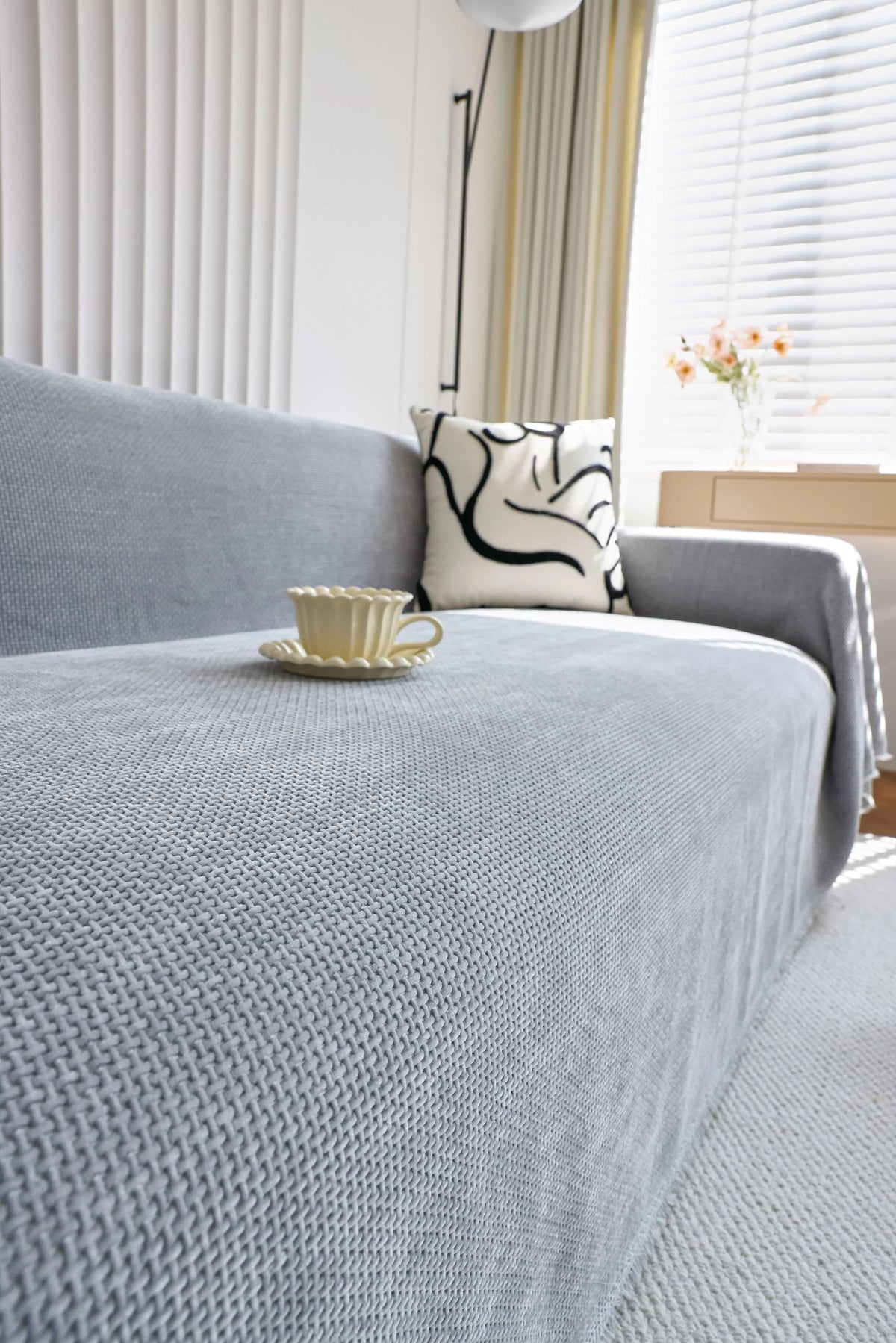 Throw Blanket - Coveri - Light Grey