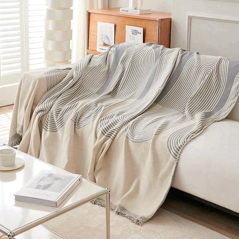 Throw Blanket - Dusty Grey - Soft Tassel