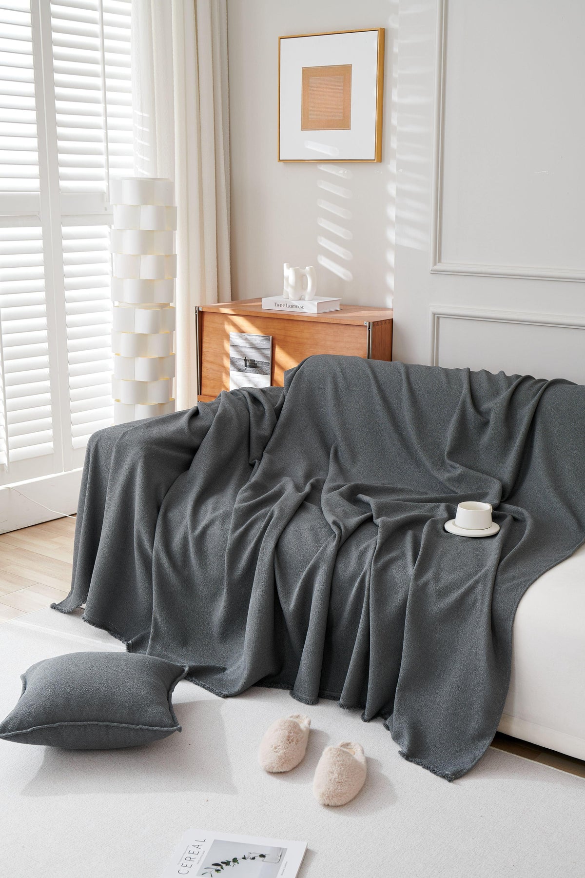 Throw Blanket - Mousoon - Dark Grey