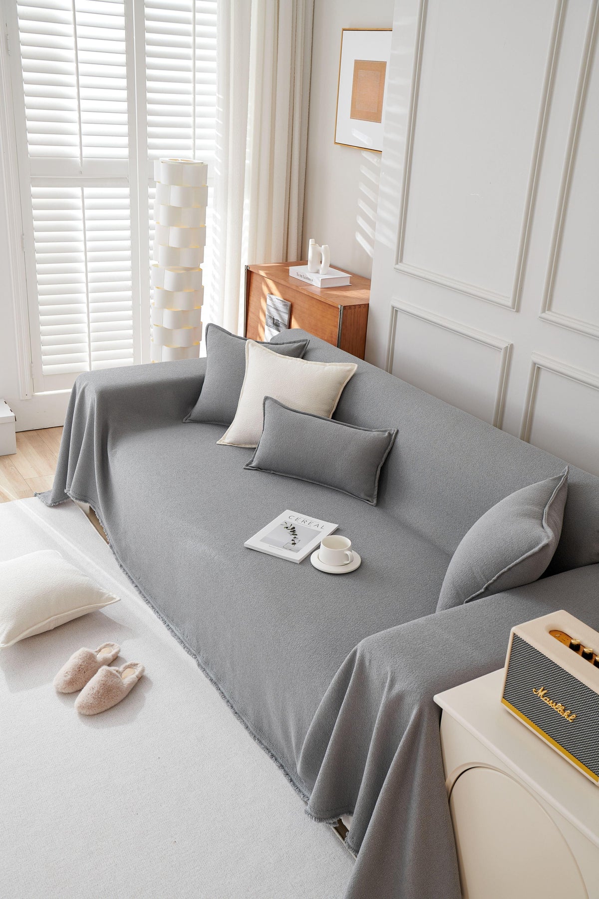 Throw Blanket - Mousoon - Light Grey