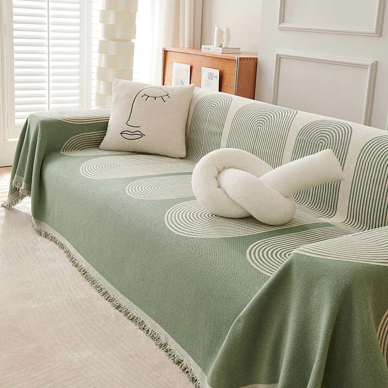 Throw Blanket - Pistachio Green - Soft Tassel