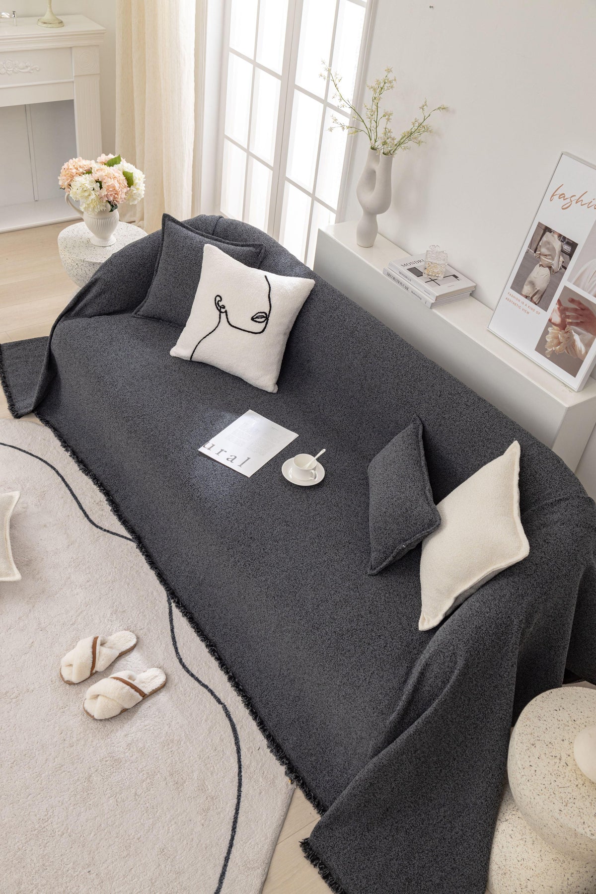 Throw Blanket - Pixlane - Dark Grey