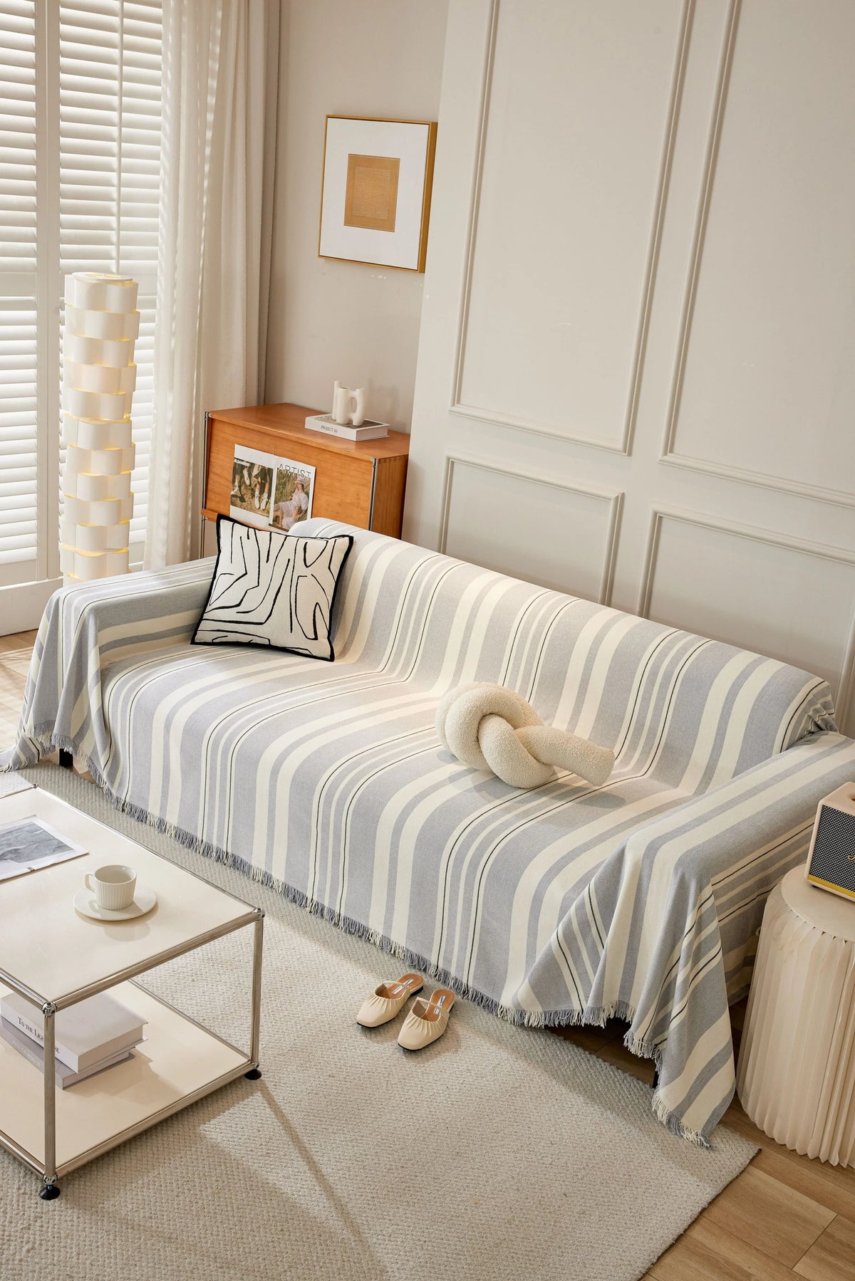 Throw Blanket - Striniara - Grey