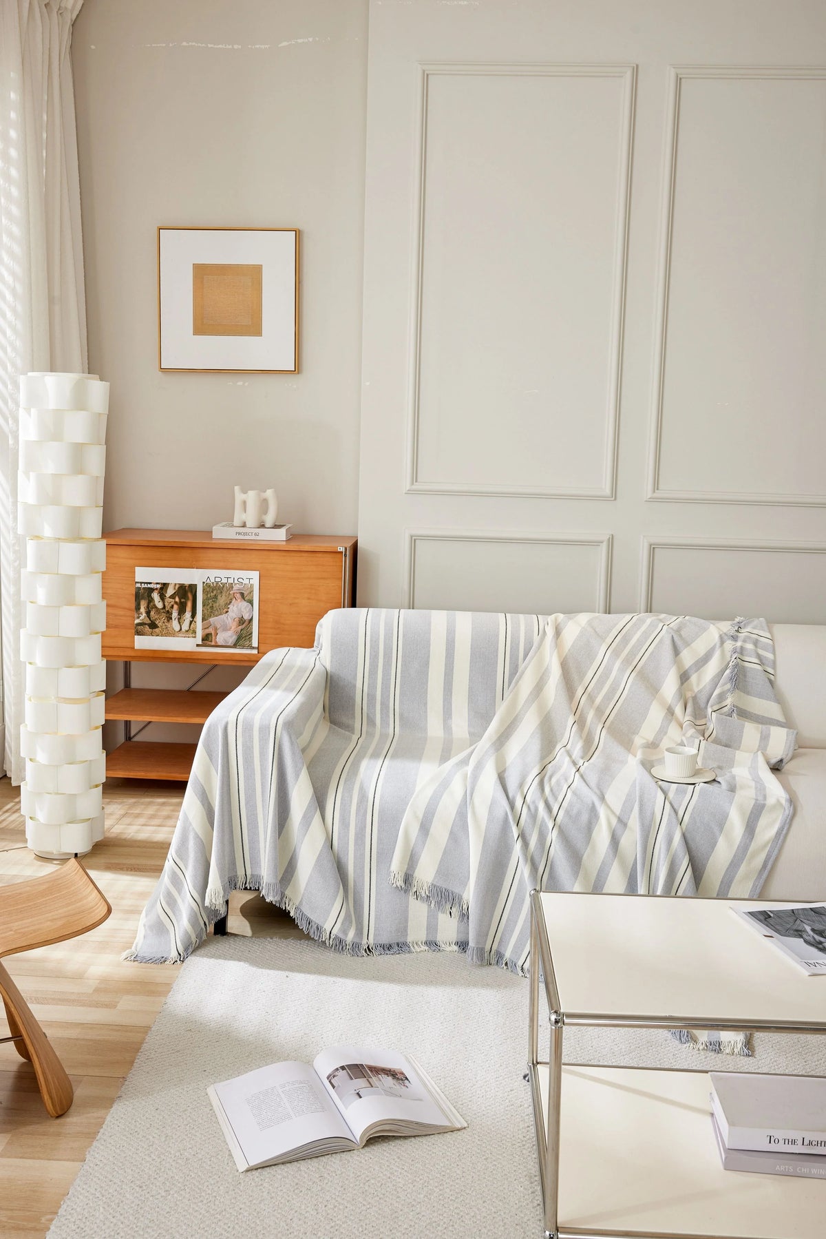 Throw Blanket - Striniara - Grey